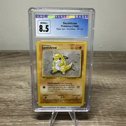 1999 Pokemon Base Set Sandshrew CGC 8.5 English #62/102 - Image 1