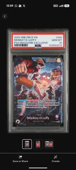 PSA 10 One Piece PSA Magazine Monkey D Luffy, Boa Hancock, & Shanks - Image 2
