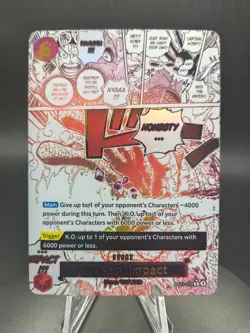 One Piece TCG Honesty Impact OP11-018 Alternate Art Manga Style A Fist of Divine - Image 1