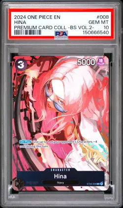 2024 ONE PIECE PREMIUM CARD COLLECTION -BEST SELECTION VOL.2- #008 HINA PSA 10 - Image 1