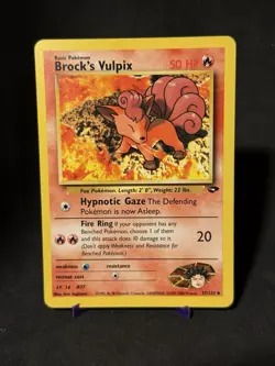 Pokemon TCG Brock's Vulpix Gym Challenge 37 Unlimited Uncommon Card - Image 1