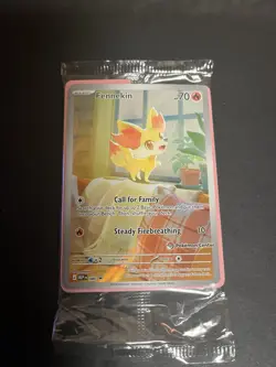 Pokemon TCG Chaos Rising Fennekin pokemon center promo card SEALED - Image 1