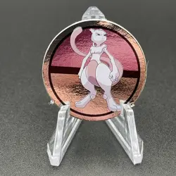 Mewtwo Pokemon Paper Ginpika Medal Card Nintendo Japanese Rare TCG S206-38 - Image 1
