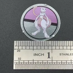 Mewtwo Pokemon Paper Ginpika Medal Card Nintendo Japanese Rare TCG S206-38 - Image 2
