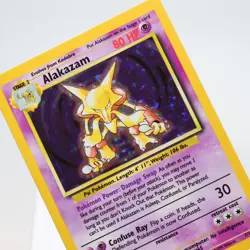 Pokemon TCG - Alakazam 1/102 Base Set Holo Rare WOTC - EXC - Image 1