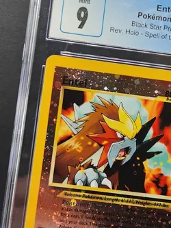 Pokemon Entei Movie 3 Black Star Promo Reverse Holo #34 CGC 9 Mint Double 🍥🍥 - Image 4