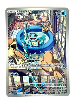 Squirtle 148/142 Illustration Rare Stellar Crown Pokemon Near Mint - Image 1
