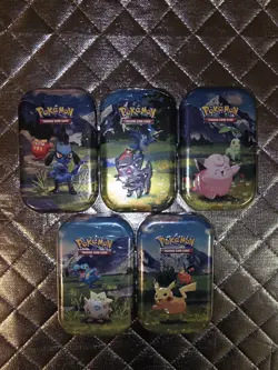 Pokemon TCG - Ascended Heroes Mini Tin Art Set Factory Sealed/New Lot Of 5 - Image 1