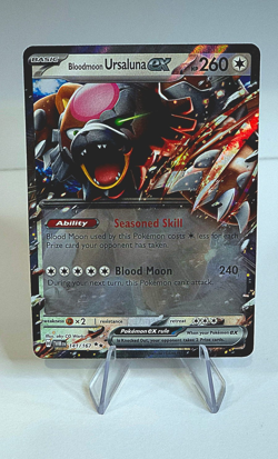 Pokemon TCG Bloodmoon Ursaluna ex 141/167 Twilight Masquerade Double Rare Holo - Image 1