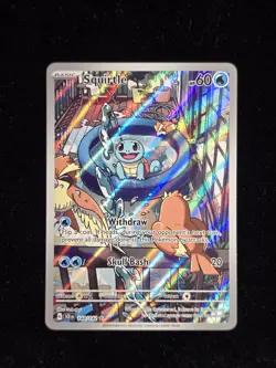 Squirtle 148/142 Illustration Rare SV: Stellar Crown Pokemon TCG NM - Image 1