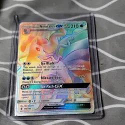 Pokemon Company Alolan Ninetales GX 150/145 Secret Rare Full Art Holo 210 HP - Image 1