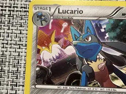 Pokemon 2016 TCG Lucario Fates Collide 63/124 Cosmos Holo Rare Holographic - Image 5