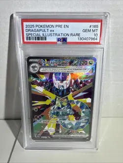2025 POKEMON PRE EN-PRISMATIC EVOLUTIONS #165 DRAGAPULT EX PSA 10 - Image 1