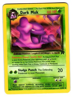 Dark Muk 41/82 Uncommon Team Rocket Pokemon Unlimited Near Mint - Image 1