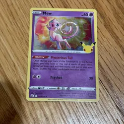 Pokemon TCG Mew 011/025 Holo Celebrations 25th Anniversary NM! - Image 1