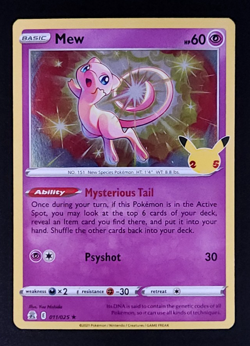 Mew 011/025 Celebrations 25th Anniversary Holo Pokemon TCG - Image 1