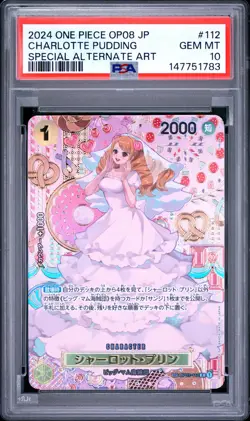 2024 ONE PIECE JAPANESE OP08-TWO LEGENDS #112 CHARLOTTE PUDDING PSA 10 - Image 1