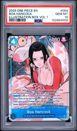 2025 ONE PIECE PROMOS ILLUSTRATION BOX VOL.1 #004 BOA HANCOCK PSA 10 - Image 1