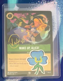 Disney Lorcana - Artist Signed and sketched - Wake Up, Alice! - Image 2