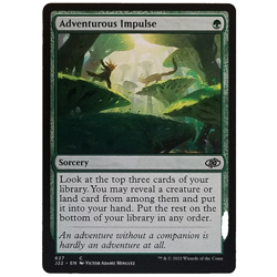 x1 Adventurous Impulse J22 MTG M/NM Common Green Sorcery Jumpstart 2022 TCG CCG - Image 1