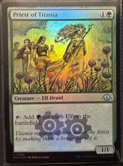 MTG Modern Horizons 3 Priest of Titania Foil (Uncommon) - Image 1