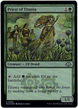 MTG Modern Horizons 3 Priest of Titania Foil (Uncommon) - Image 2