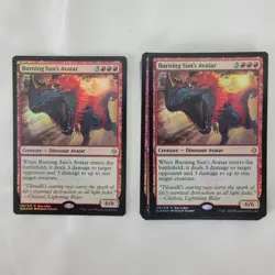 2x MTG FOIL Burning Sun's Avatar Buy Box Promo NM Near Mint Magic the Gathering - Image 1