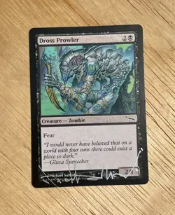 VTG 2003 MTG Magic the Gathering Dross Prowler Creature Zombie Illus. Signed - Image 1
