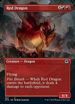 Red Dragon (Borderless) - Near Mint MTG Adventures in the Forgotten Realms - Image 1