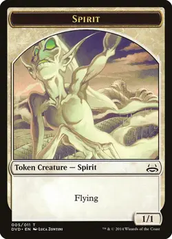 Spirit Token 10x - White - Zontini Art - DVD Duel Decks MTG Magic NM - Image 1
