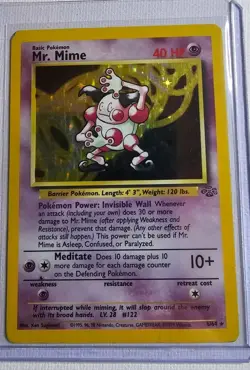 Pokemon TCG - Mr. Mime - Jungle Rare Holo, LP 6/64 - Image 1