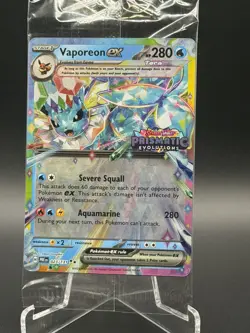 Pokemon Vaporeon EX 023/131 Prismatic Evolutions Stamp Promo Sealed - Image 1