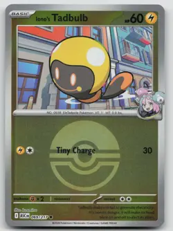 Iono's Tadbulb (Poke Ball) 069/217 Ascended Heroes Pokemon Reverse Holo NM - Image 1