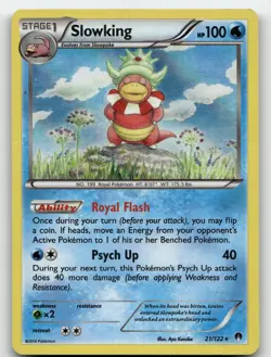 SLOWKING 21/122 RARE HOLO BREAKPOINT POKEMON MODERATELY PLAYED - Image 1