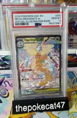 2026 POKEMON ASC EN-ASCENDED HEROES #290 MEGA DRAGONITE EX PSA 10 - Image 1