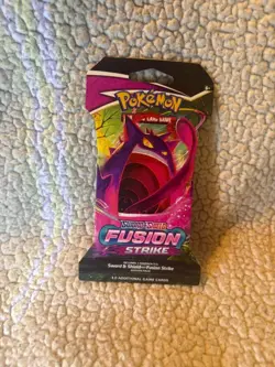 Pokemon TCG Sword & Shield Fusion Strike Sealed Sleeved Booster Pack Gengar Art - Image 1