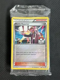 Pokemon Battle Reporter 88/111 Reverse Holo Pokemon League Stamp Sealed Pack - Image 1
