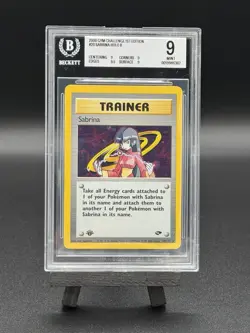 2000 Pokemon Sabrina Holo 1st Edition Gym Challenge Trainer #20 BGS 9 MINT - Image 1