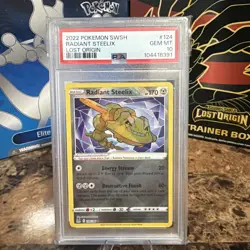 RADIANT STEELIX #124 Holo PSA 10 GEM 2022 Pokemon Lost Origin - Image 1