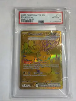 Pokemon 2025 Pre-Prismatic Evolutions Hyper Rare #179 Pikachu EX - Image 1