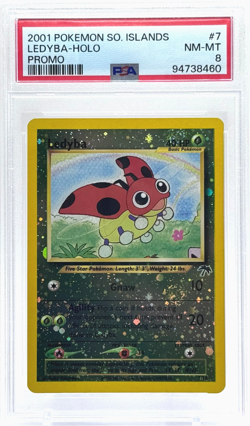 Pokemon Ledyba Holo Southern Islands Promo 7/18 PSA 8 NM-MT - Image 1