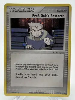 Pokemon Prof. Oak’s Research 98/112 Reverse Holo EX FireRed LeafGreen - Image 1