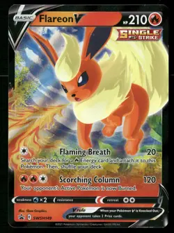 Flareon V SWSH149 Holo Promo Sword & Shield Promo Pokemon NM - Image 1