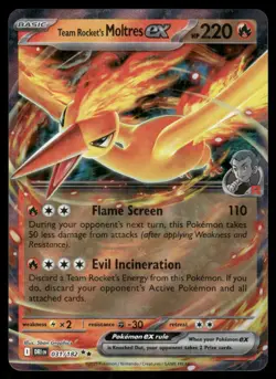 Pokemon Cards Team Rocket's Moltres ex 031/182 Destined Rivals Double Rare NM - Image 1