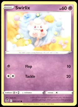 Swirlix Regular 083/195 SWSH12 SWSH12: Silver Tempest Pokemon Card NM - Image 1