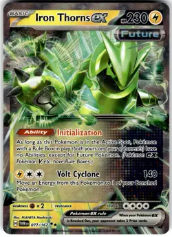 Iron Thorns ex Holo 077/167 TWM SV06: Twilight Masquerade Pokemon Card NM - Image 1