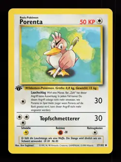 Farfetch'd 27/102 Uncommon Base Set 1st Edition GERMAN Pokemon Card - Image 1