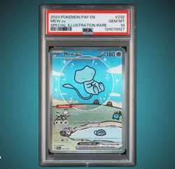 Pokemon Mew EX Bubble Mew PSA 10 Gem Mint 232/091 Sir SV Paldean Fates - Image 1