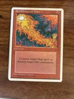Red Elemental Blast - Fourth Edition MTG Plus Bonus Card!!! - Image 1