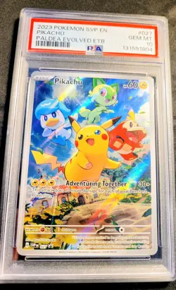 PSA 10 Pokemon TCG Pikachu 027 SV Promo Cards English 2023 Holo Promo - Image 1